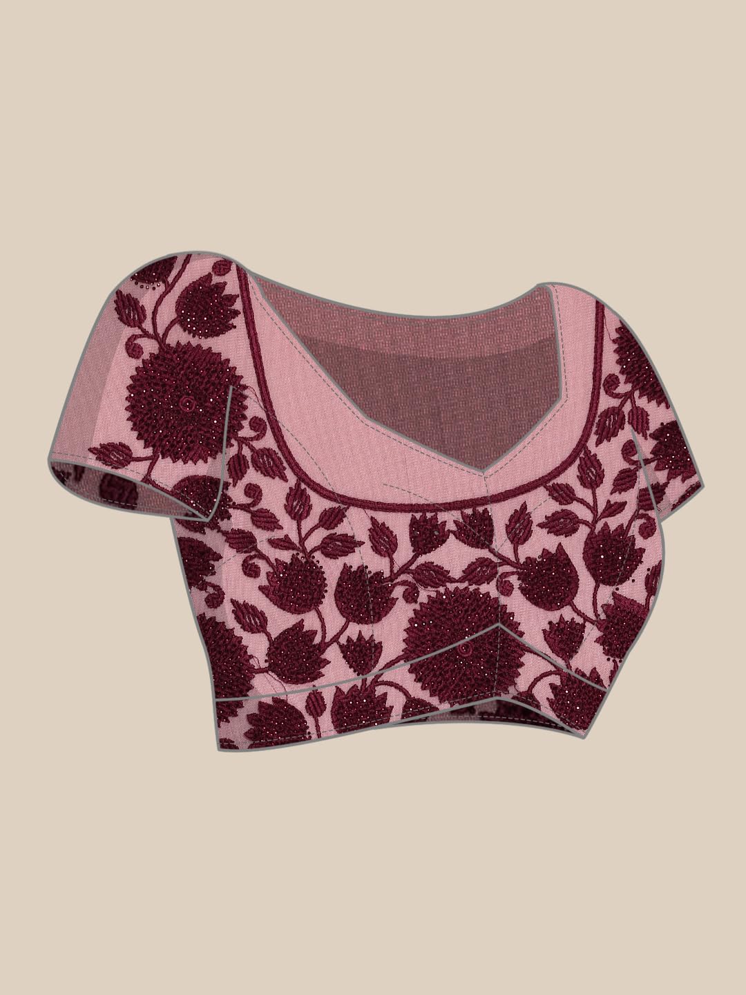 MOHEY Embroidery|Stone Work Saree for Women