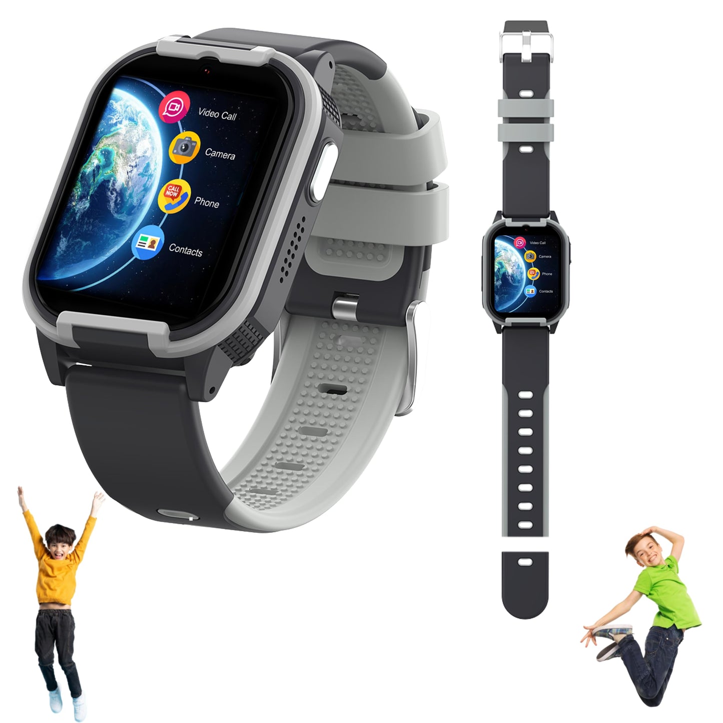 SPIKY Gnome Kids Smartwatch | with HD 4G Video & Voice Calling | IP67 Water Resistant, GPS - LBS Tracking - WiFi, Geo Fencing, SOS Button | Best Smartwatch for Kids Boys & Girls | Age 4 to 14 Years