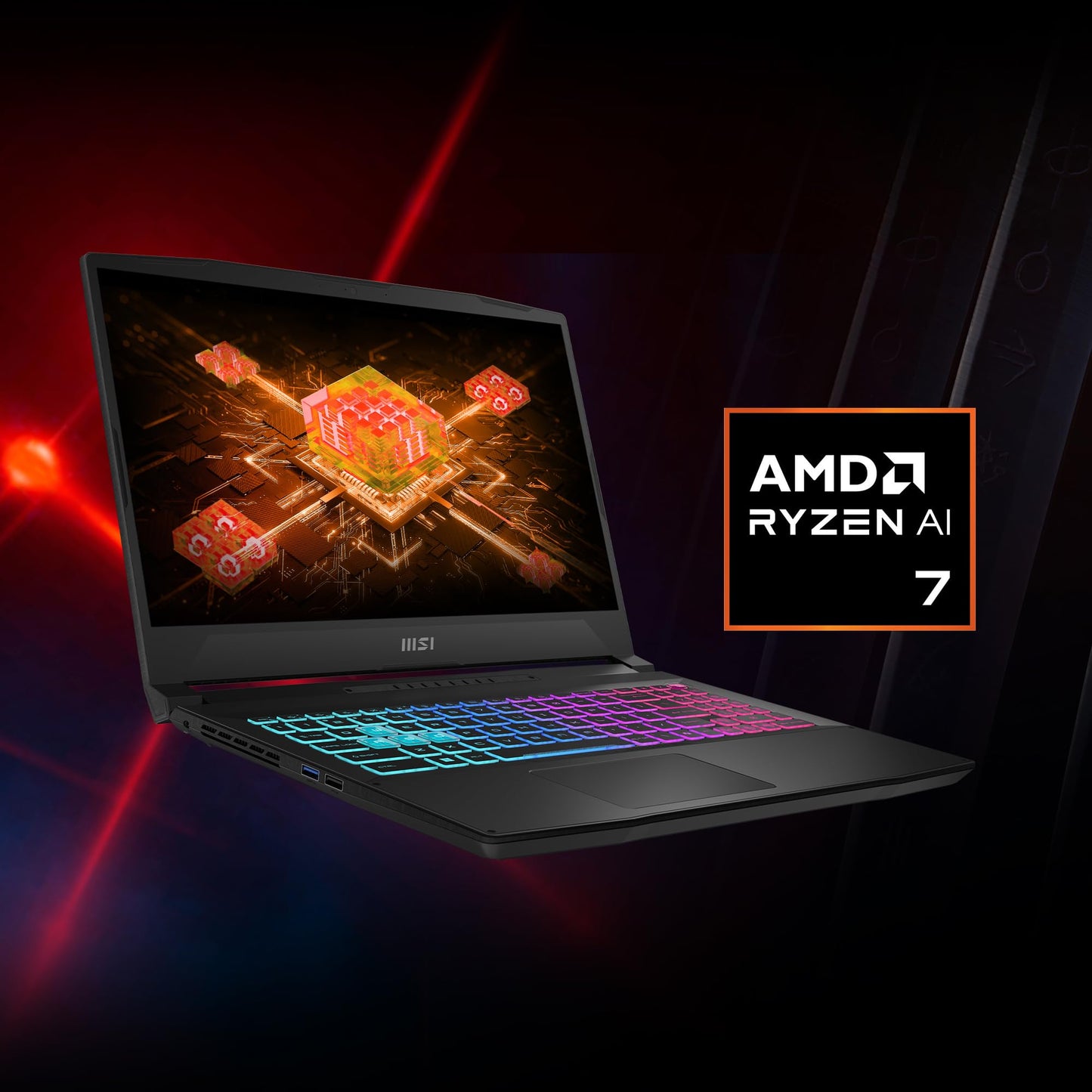 Katana A15 AI, Ryzen 7 8845HS, Built-in AI, 40CM FHD 144Hz Gaming Laptop(16GB/512GB NVMe SSD/Windows 11 Home/NVIDIA GeForce RTX 4050, GDDR6 6GB/Black/2.25Kg), B8VE-418IN