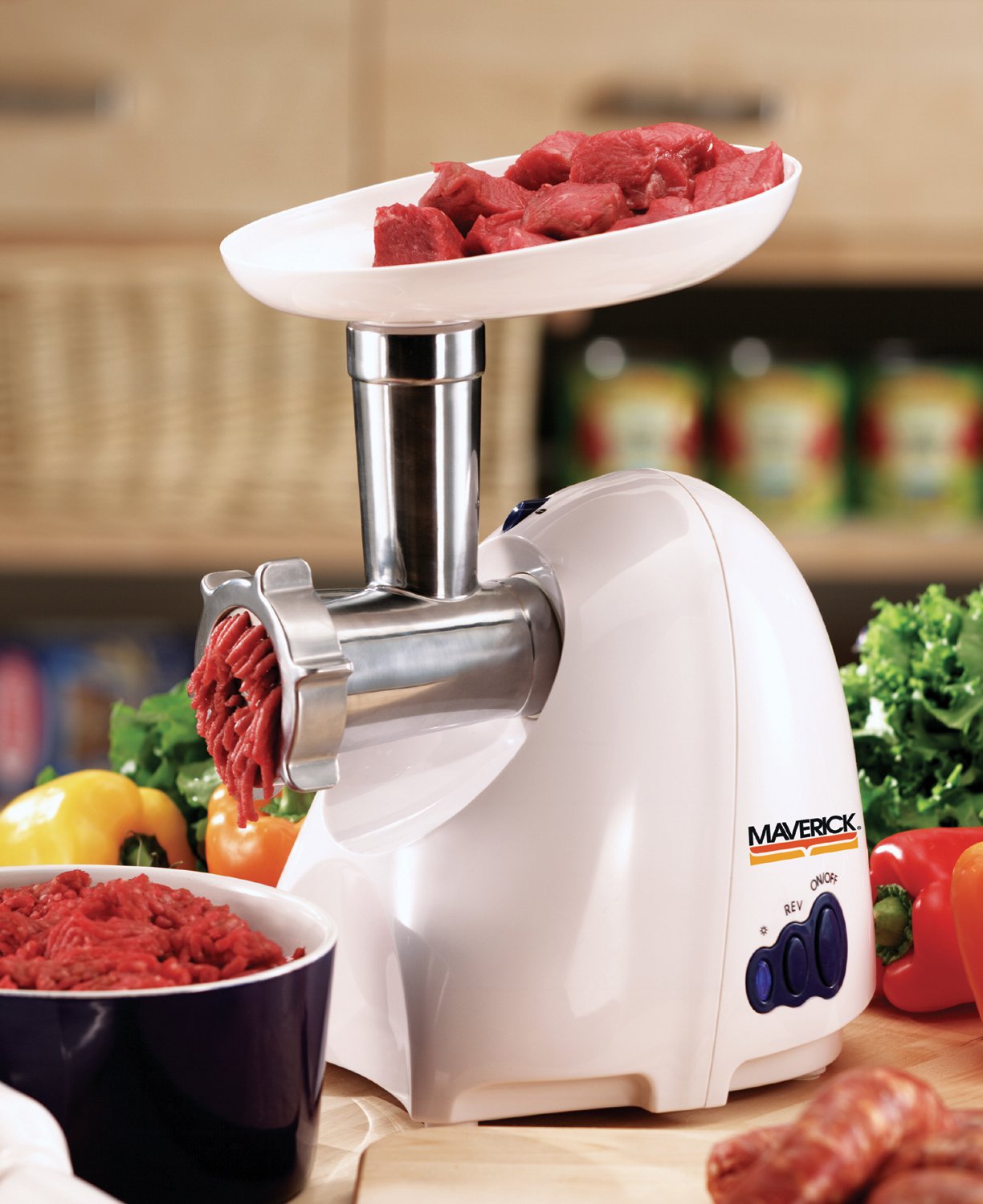 Maverick MM-5501 Mince Master 575-Watt Meat Grinder, White