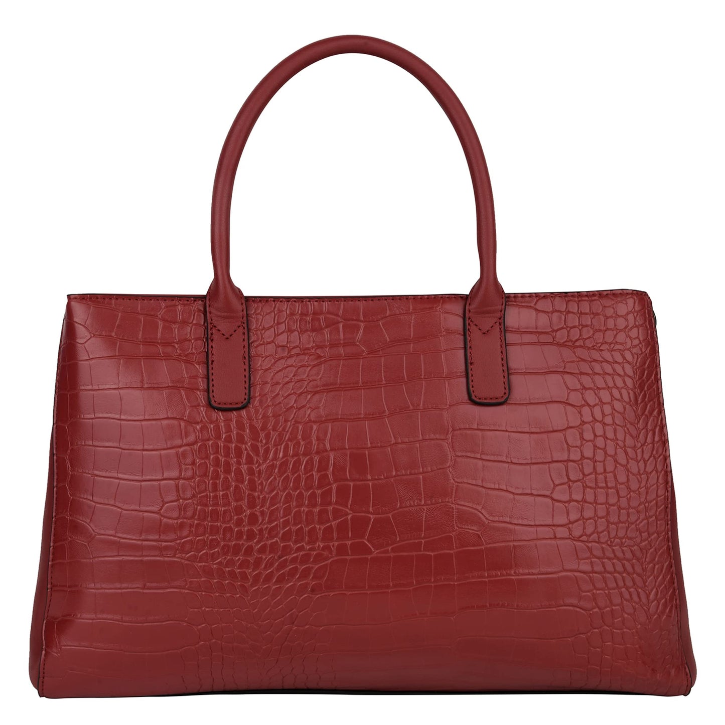 Accessorize London Women's Faux Leather Red Beetel Croc Handheld Bag I Ladies Purse Handbag