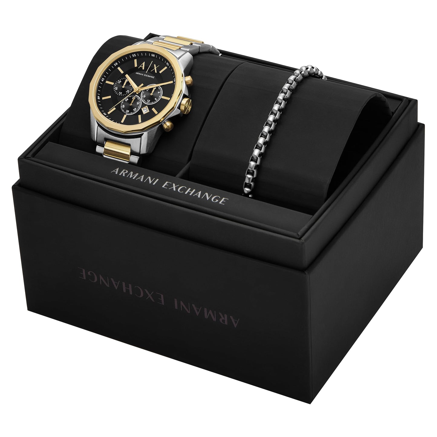 Armani Exchange Analog Black Dial Men's Watch-AX7148SET