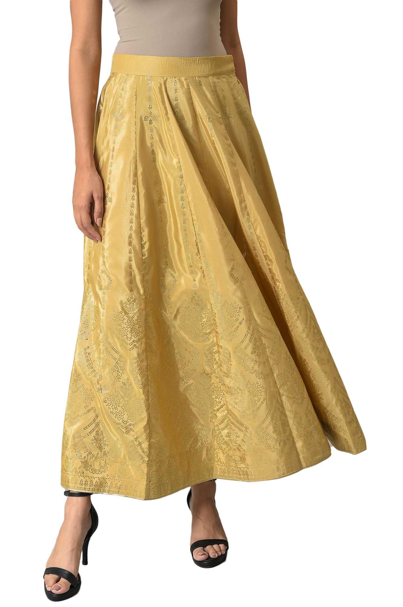W Shantung Strechable Skirts for Women | Shantung Skirts for Women | W for Woman