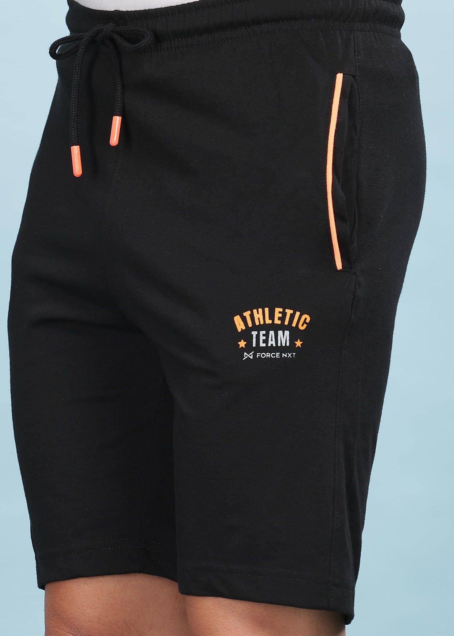 Force NXT Super Combed Cotton Mens Solid Shorts Black
