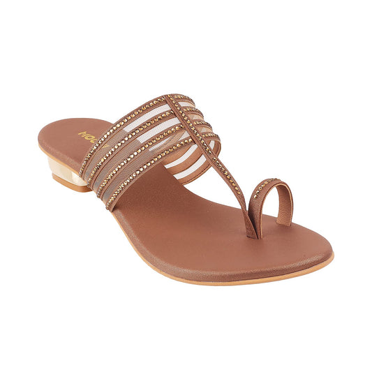 Mochi Womens Synthetic Antic Gold Slip Ons (Size (7 UK (40 EU))