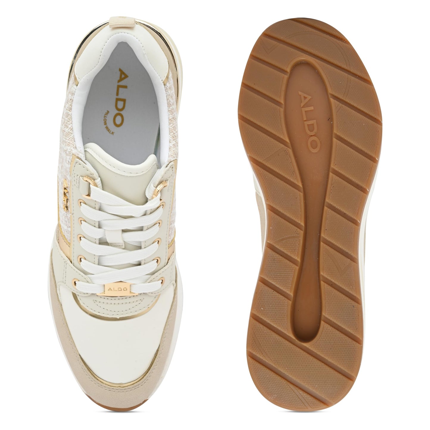 Aldo Womens CAROTERIEL-IN680 Ladies Light Pink Wedge Sneakers, 2 UK