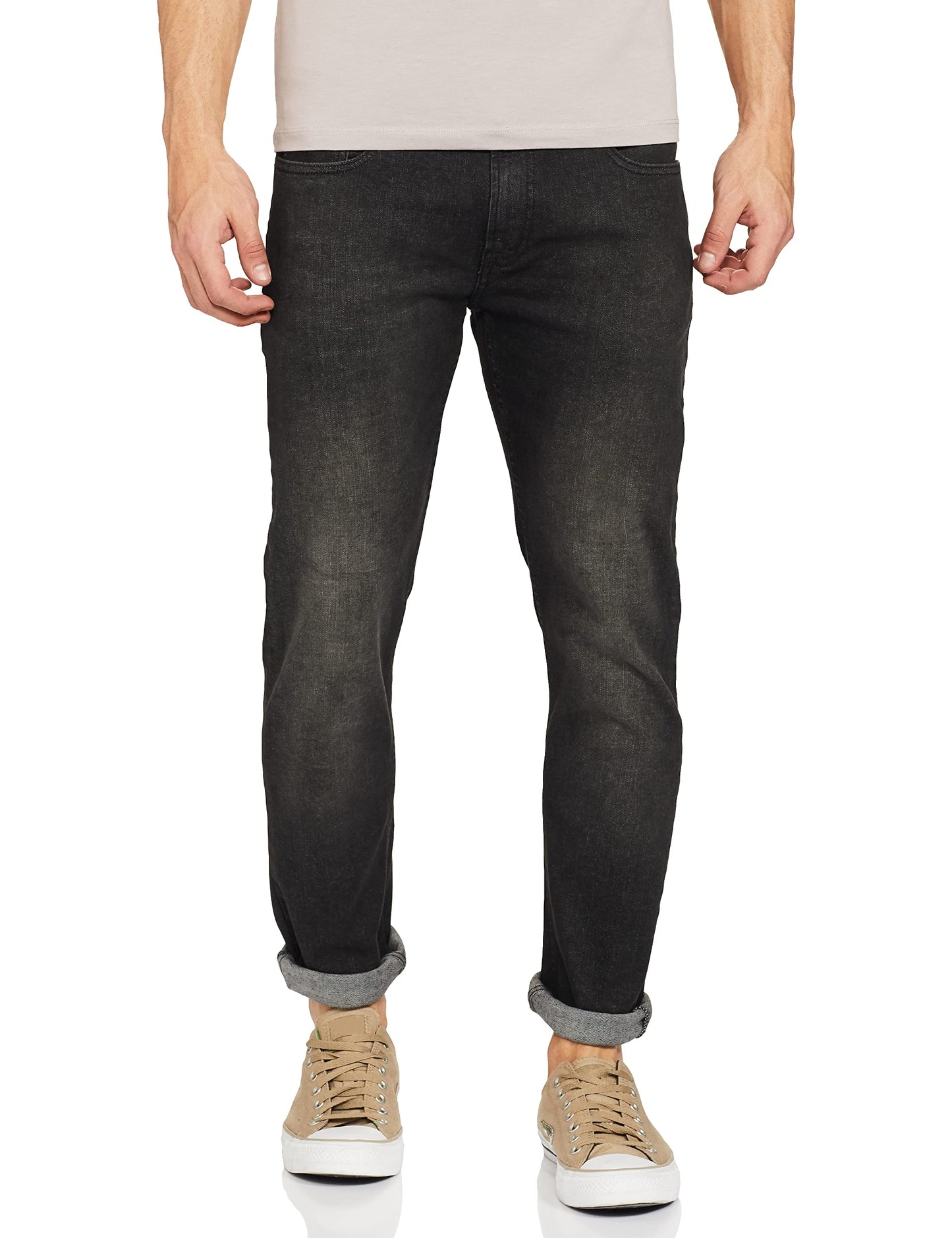 Pepe Jeans Mens Straight Jeans (PM206800A541_Black 1_38)