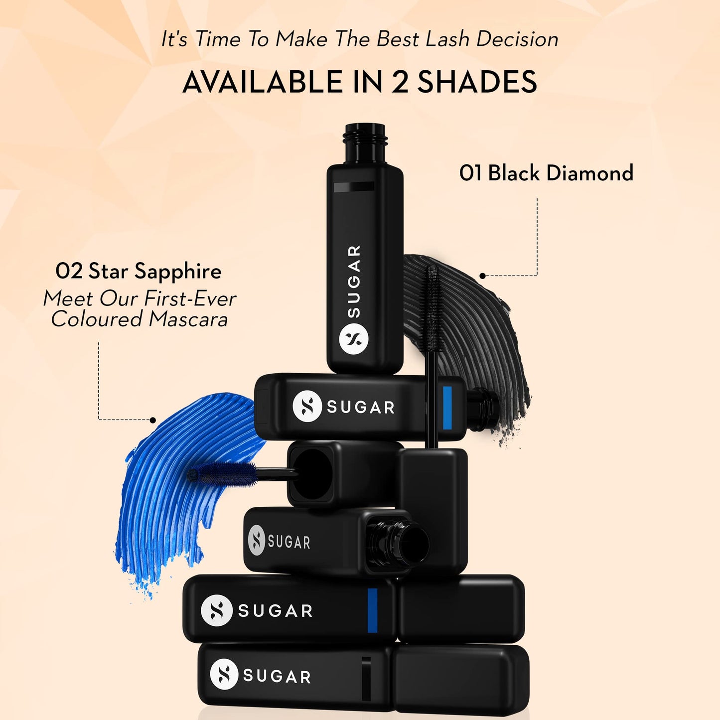 SUGAR Cosmetics Bold Unfold Waterproof Mascara, Transfer-proof & Smudge-proof - 01 Black Diamond