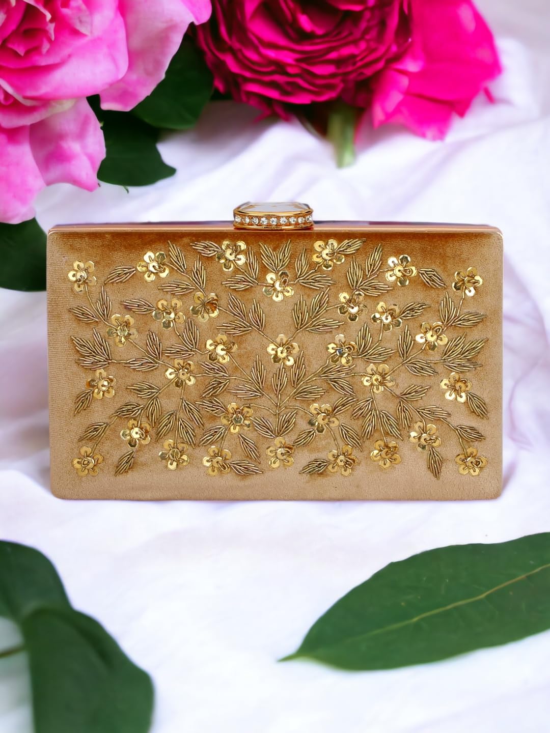 TOOBA Girl's Clutch (Gold Embroidered)