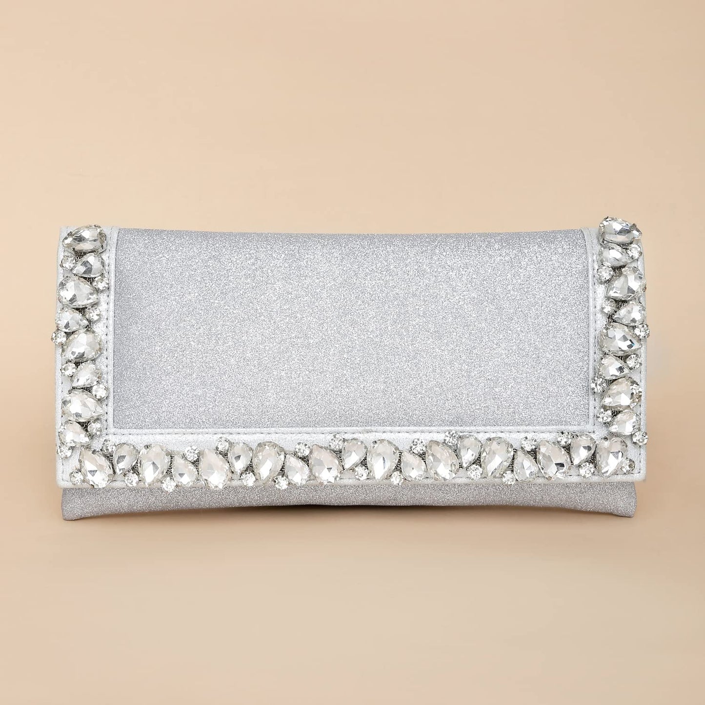 Peora Silver & Gold Clutch Combo Handbags Gift for Women