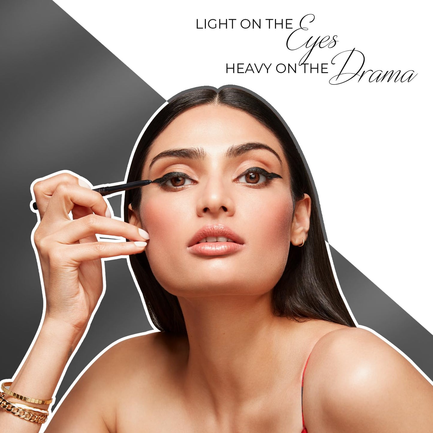 Just Herbs Retractable 2 In 1 Herbal Pencil Eyeliner+Kajal With Almond Oil&Vitamin E,11 Hour Stay, Singlestroke,Smudgeproof&Fadeproof - Black 0.3G& Handmade Wooden Hair Comb Combo,Matte Finish