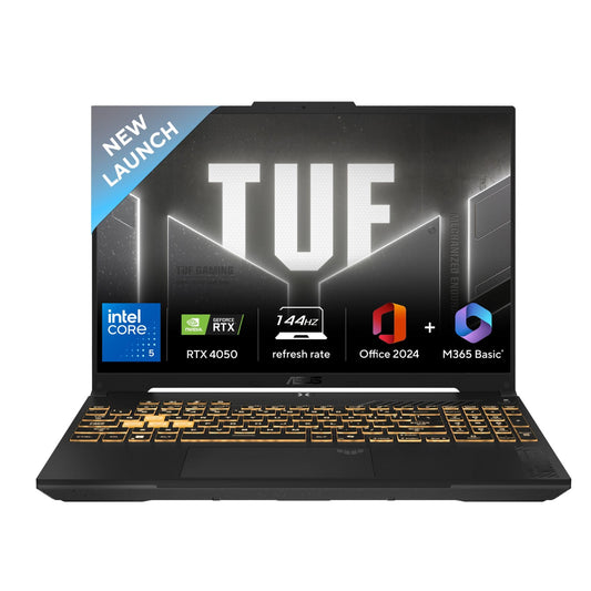ASUS TUF Gaming F16,Smartchoice,Intel Core 5 Processor 210H,14th Gen Gaming Laptop(RTX 4050-6GB/140WTGP/16GB/512GB/FHD+/16"/144Hz/Win 11/M365 Basic(1Year)*/Office-24/Mecha Gray/2.20 Kg)FX677VU-RL055WS