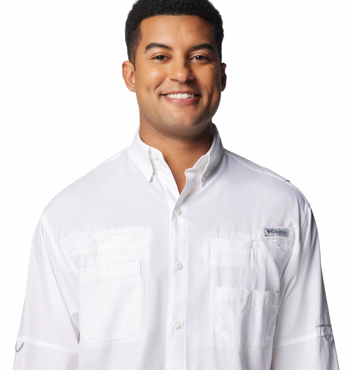 Columbia Men White Omni Wick Tamiami II Long Sleeve Hiking | Trekking | Camping | Safari Shirt, XXL