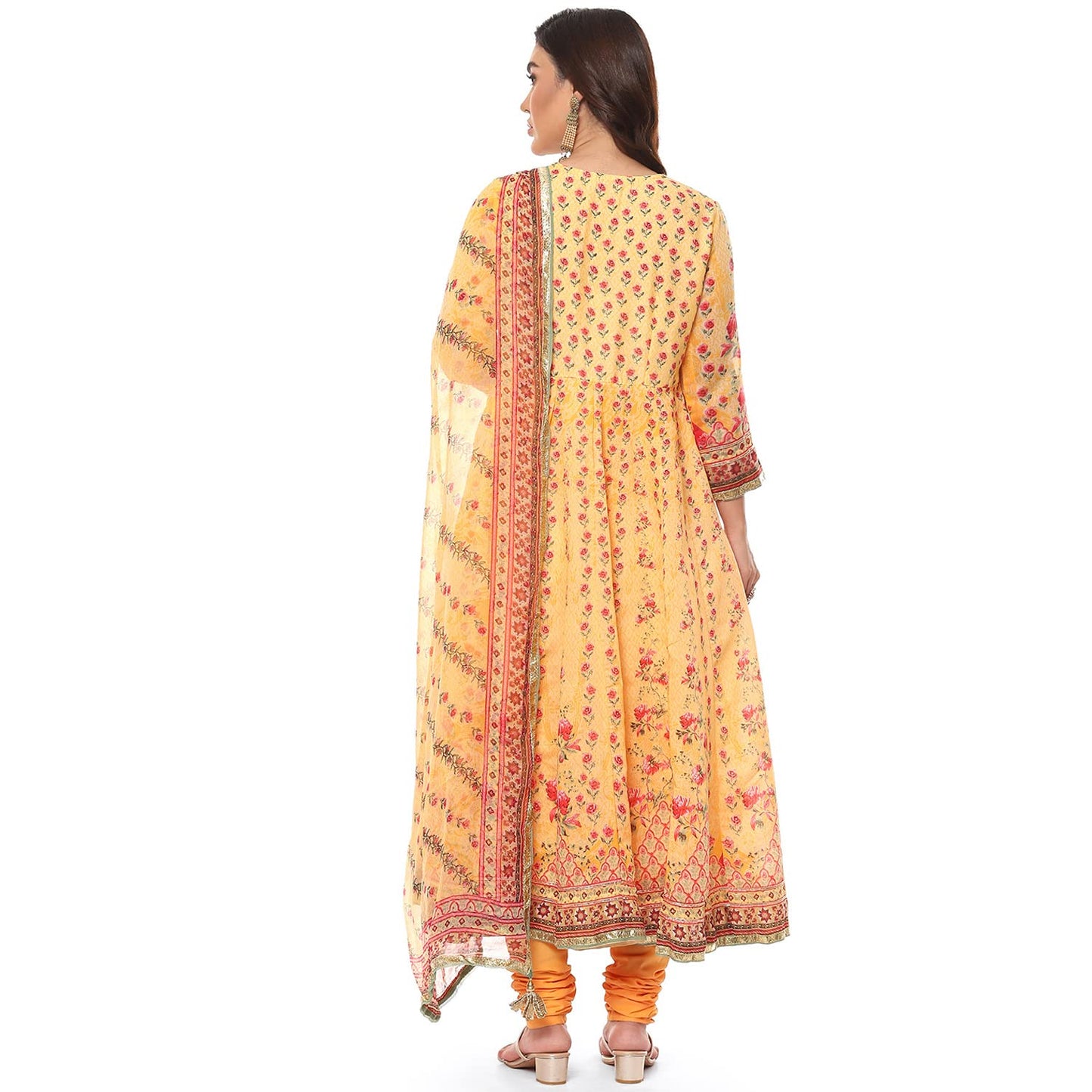 BIBA Women's Polycotton Salwar Suit Set (SKDSHAHI PH7785_Yellow_3XL)