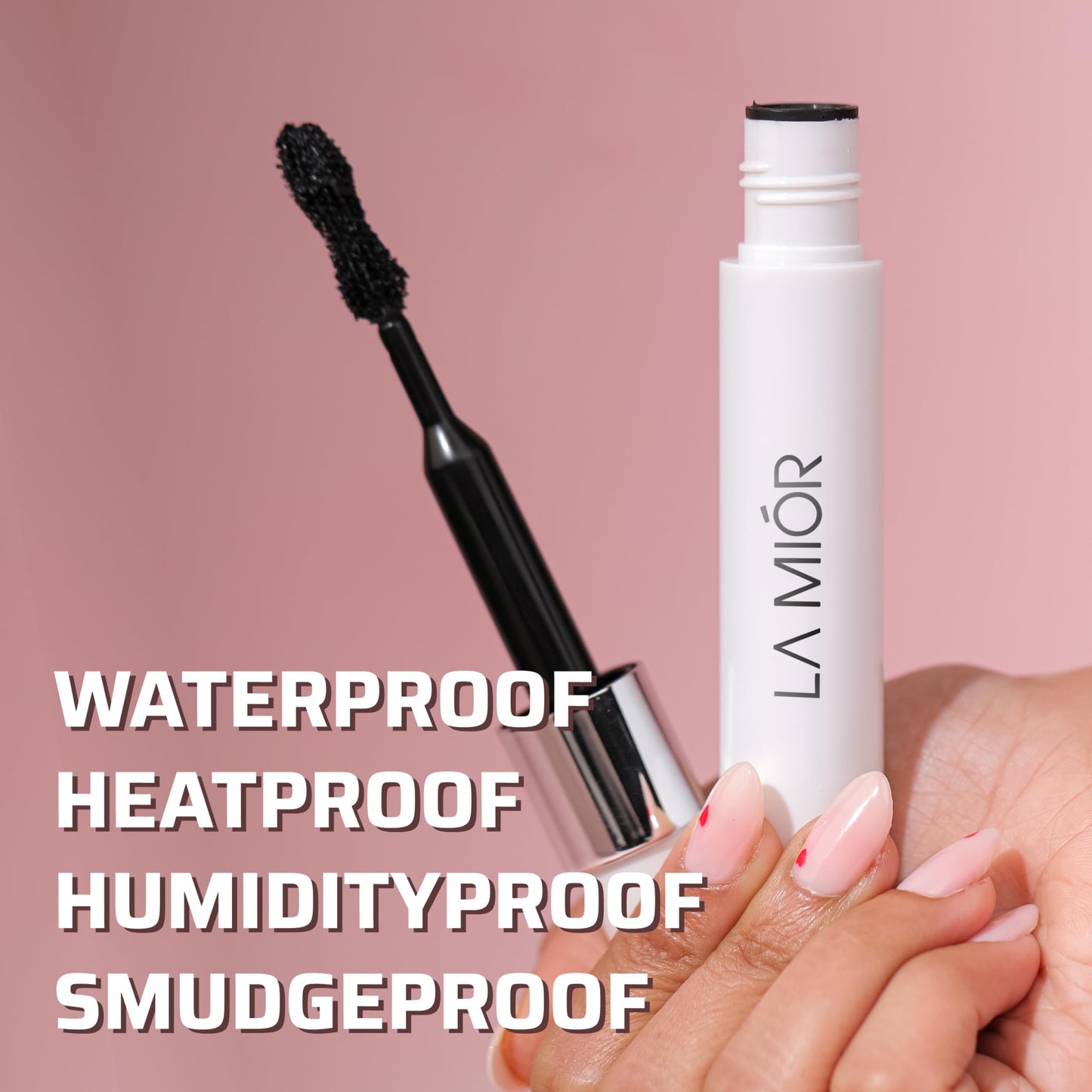 LA MIOR What The Lash! Mascara & Flexilift Brow Gel Duo - Extreme Volume + Length + Hypercurl, 24 Hr Wear, Waterproof, False Lash Effect, 2-in-1 Tinted Brow Lift with Biotin & Argan (Ultra Black)