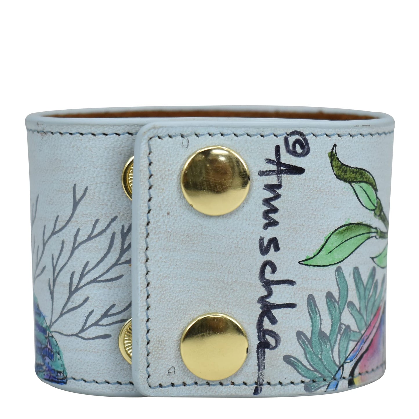 Anuschka Women's Hand-Painted Genuine Leather Adjustable Wrist Band - Underwater Beauty