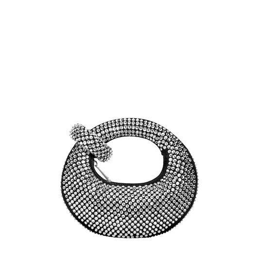 JW PEI Women's Abacus Bag, Artificial Crystal - Black, mini top-handle bag