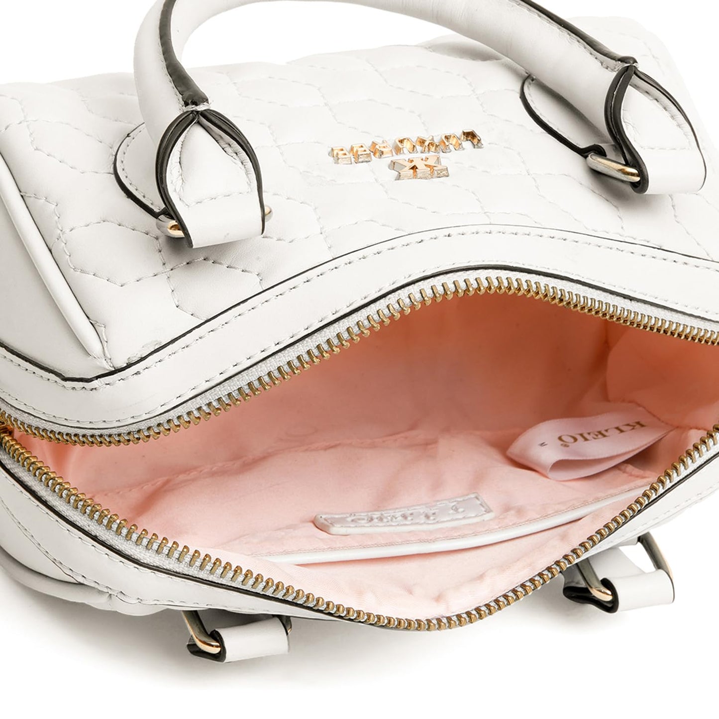 KLEIO Quilted Vegan leather Medium Handbag With A Pouch & sling For Women & Girls