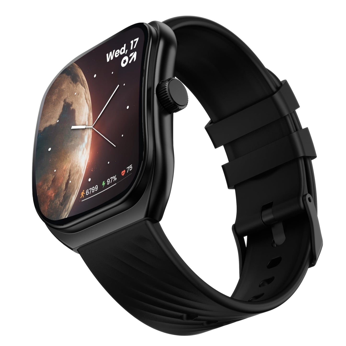 GOBOULT Trail Pro Smartwatch 2.01'' 3D Curved Screen+AMOLED, BT Calling 5.3, 600 Nits Brightness, IP68, 250+ Watchfaces, 120+ Sports Modes, AI Voice Assistant, SpO2 Tracking (Black)