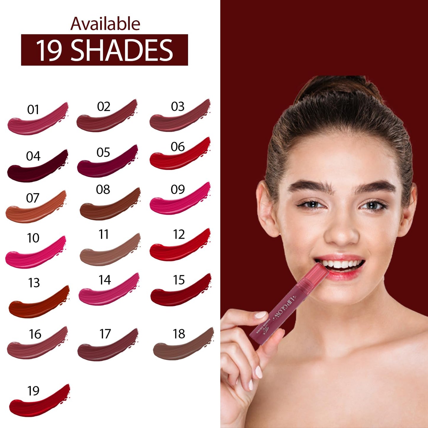 Fashion Colour Pretty Lip Glow Liquid Lipstick Waterproof Matte Finish Non Transfer 16 Hours Wear Liquid Lipstick Nudeshade To Boldshade Perfectly Fit To All Indian Skin Tones (#Amber Shine, 3ML)