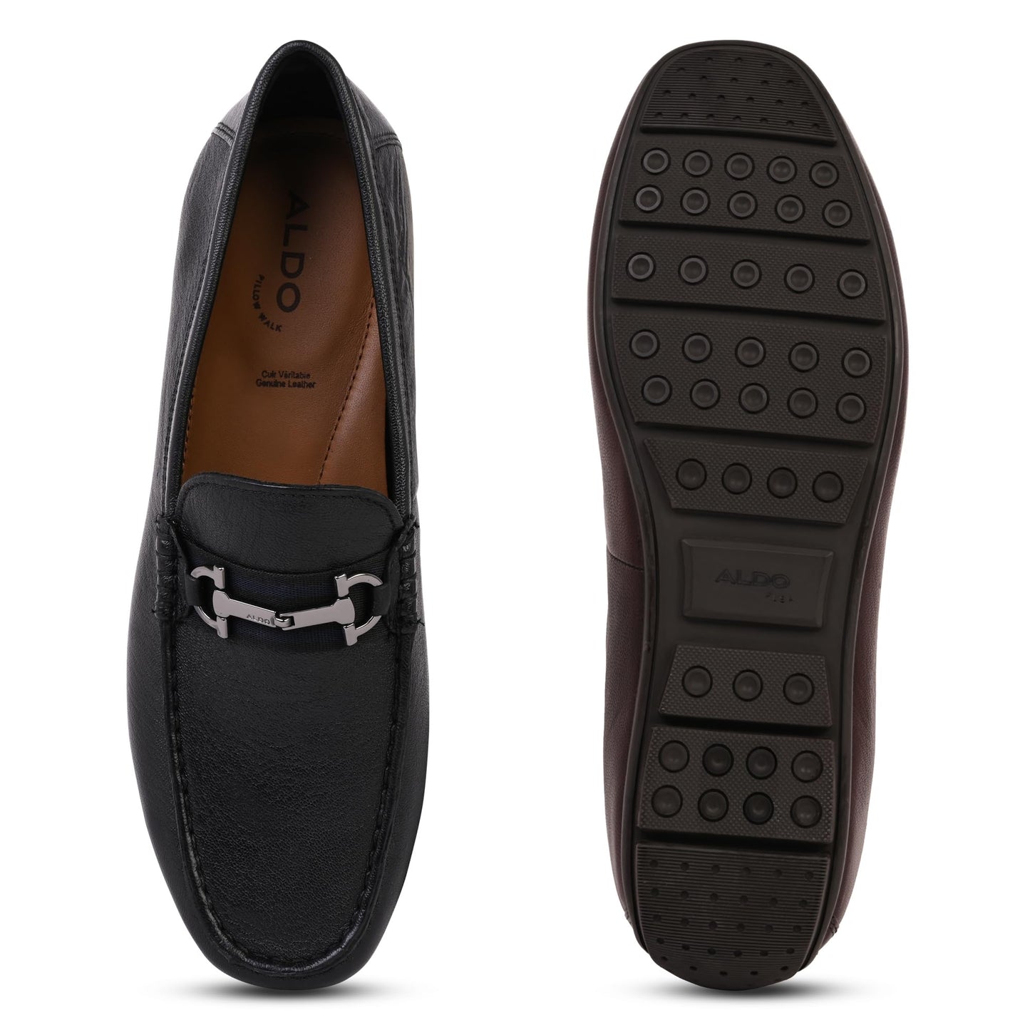 Aldo FANGIOA-IN001 Black Leather Moccasins
