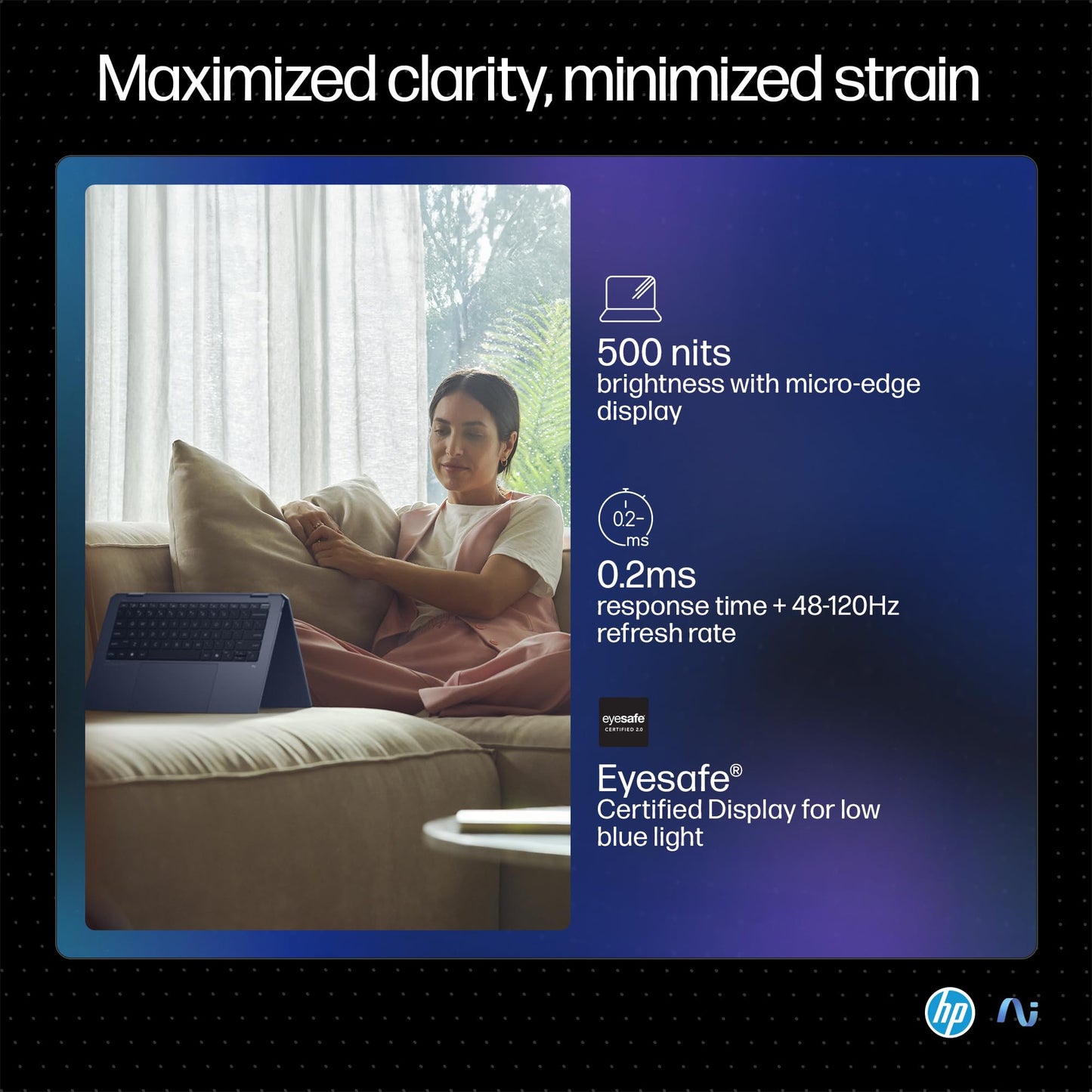 HP OmniBook Ultra Flip (Previously Spectre) Intel Core Ultra 7 258V 47 TOPS (32GB LPDDR5X, 1TB SSD) OLED, 500 nits,14''/35.6cm, Touch 2-in-1, Win11, Office21, Blue, 1.34kg, fh0046TU Next Gen AI Laptop