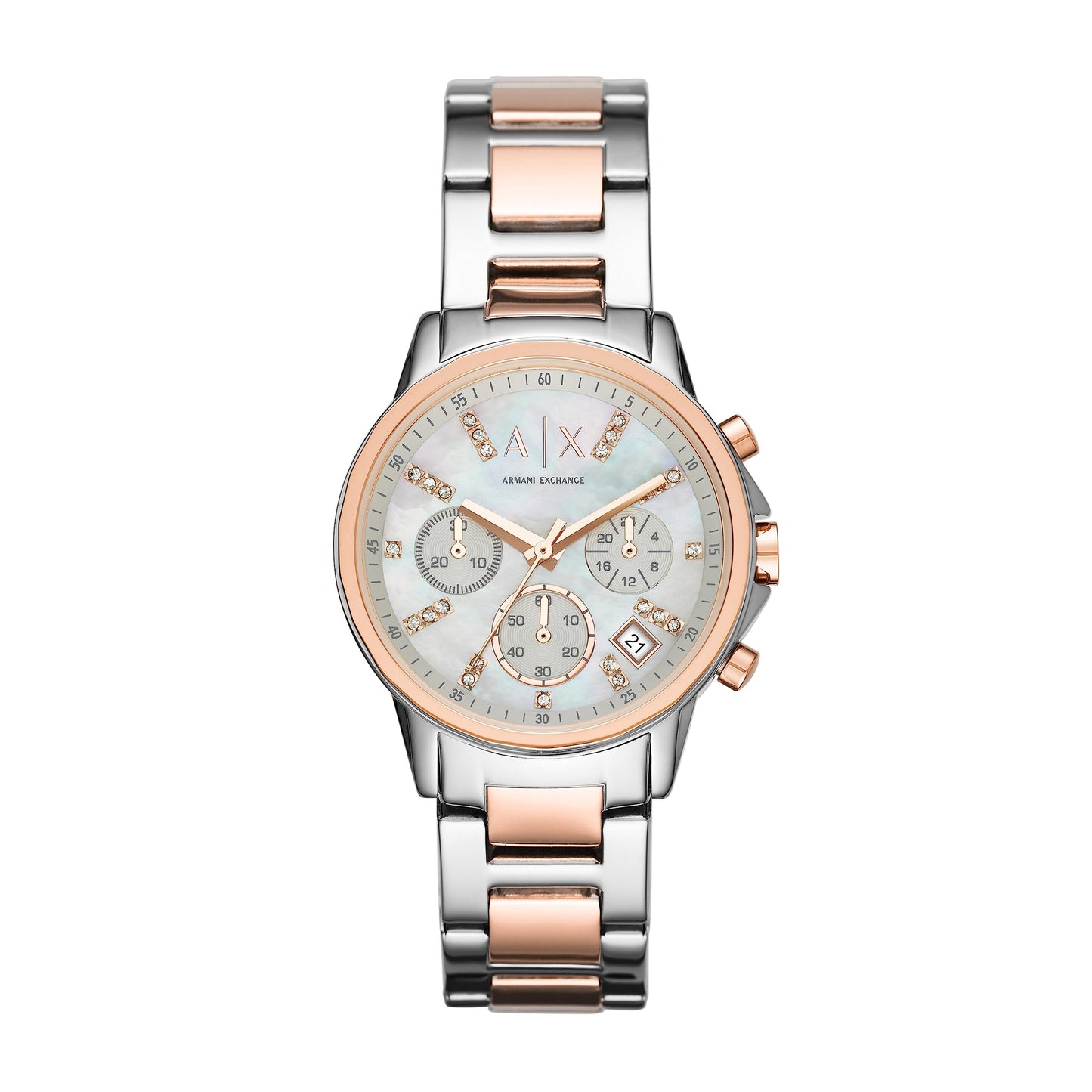 Armani Exchange Stainless Steel Analog Silver Dial Women Watch-Ax4331, Multi-Color Band