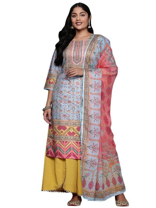 Ahalyaa A Plus Women's Polyester Geometric Coord Sets (AP-AHKUDUPZ-COMBO-974 Multicolour