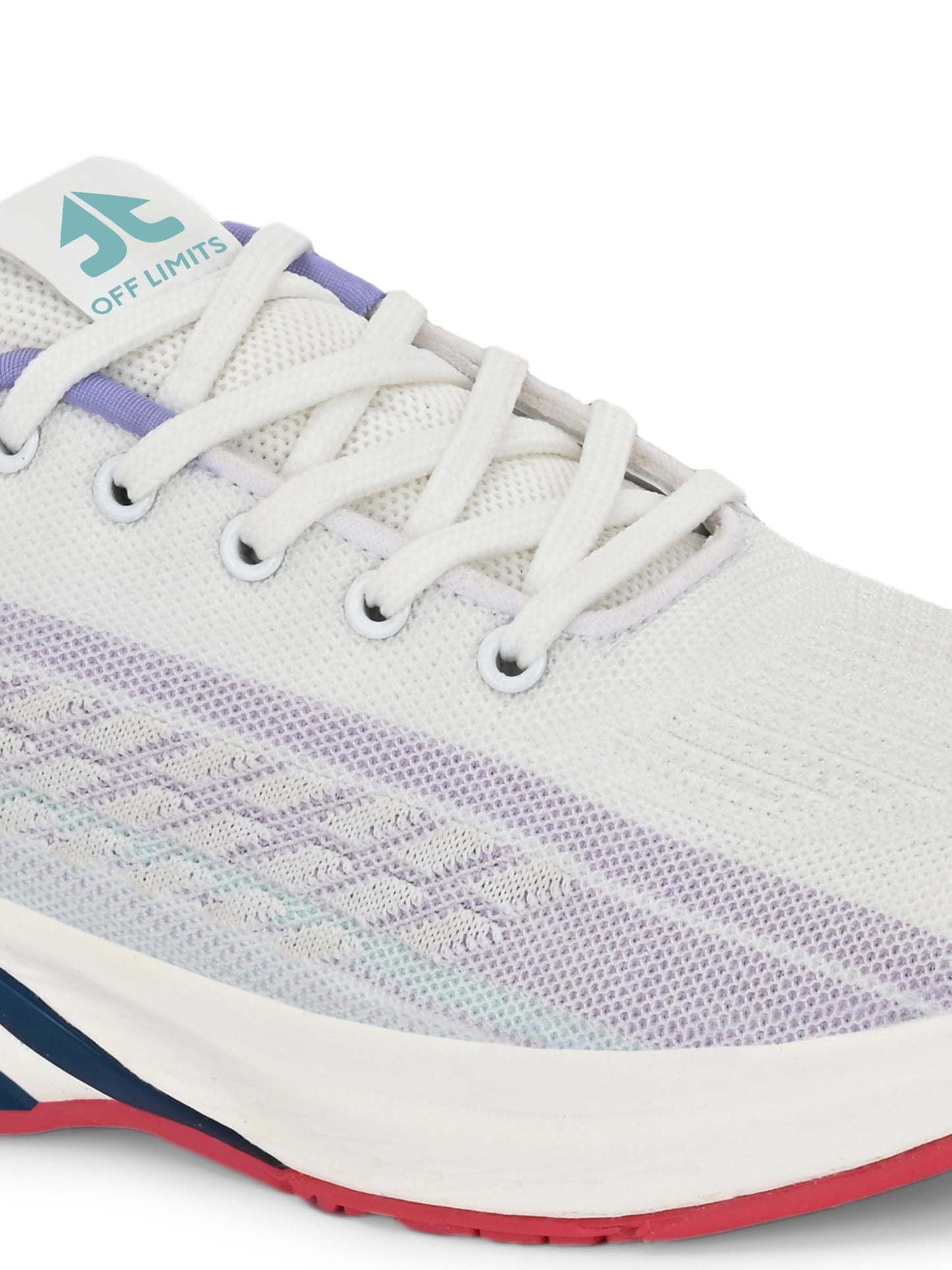 OFF LIMITS Women PALOMA Running Shoes, Off White/Purple/Aqua, UK 4