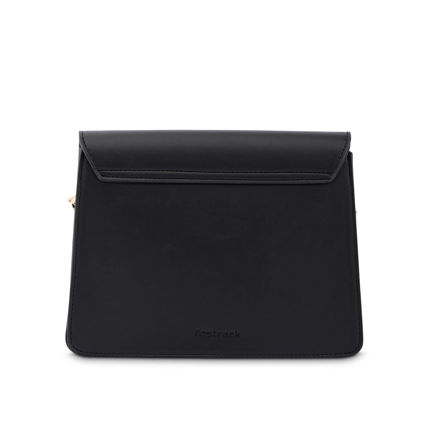 Fastrack Solid Structured Sling Bag for Women, Girls and Ladies | Gold Chain Sling Straps | Ladies Purse Handbag