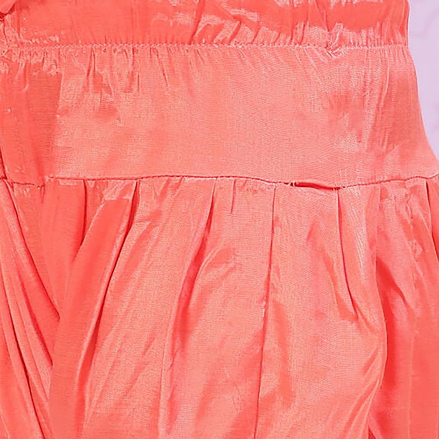 BIBA Girls Cotton Flared Printed Suit Set(KW5045E_15_Orange)