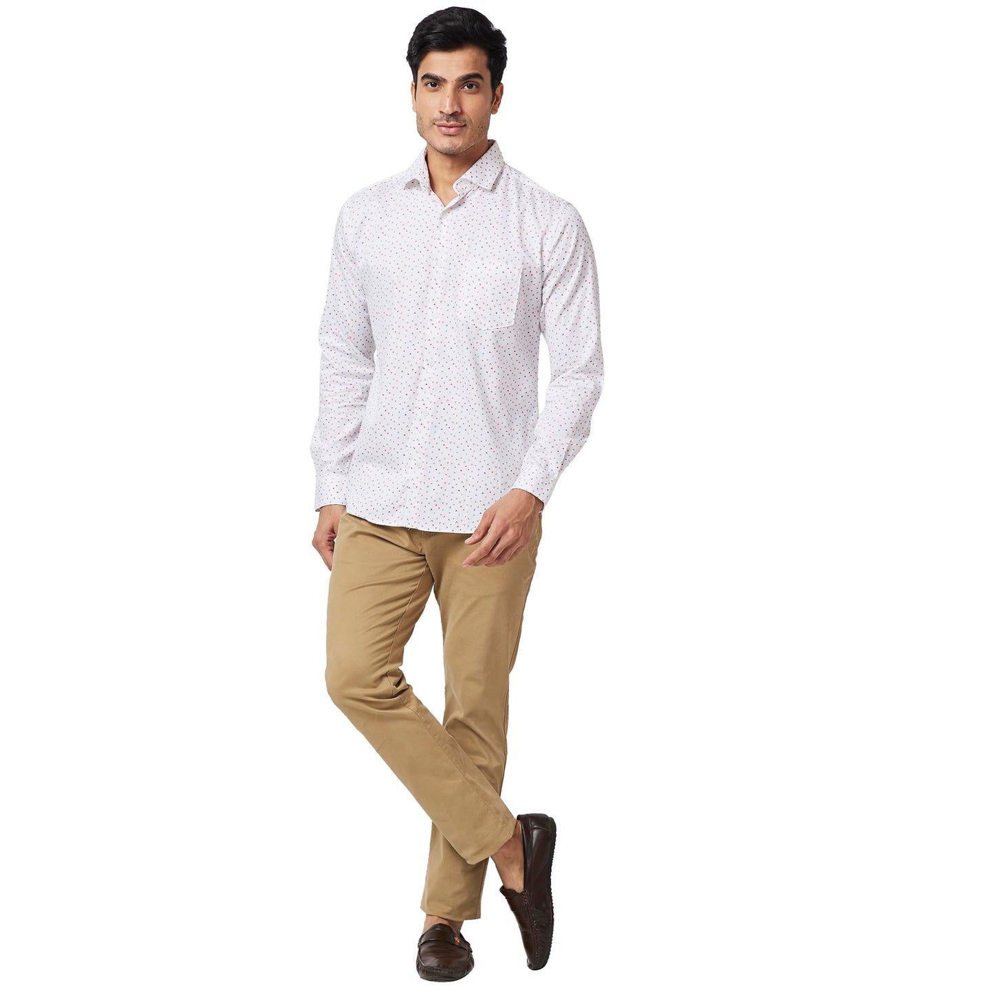 Park Avenue Men's Slim Fit Shirt (White)