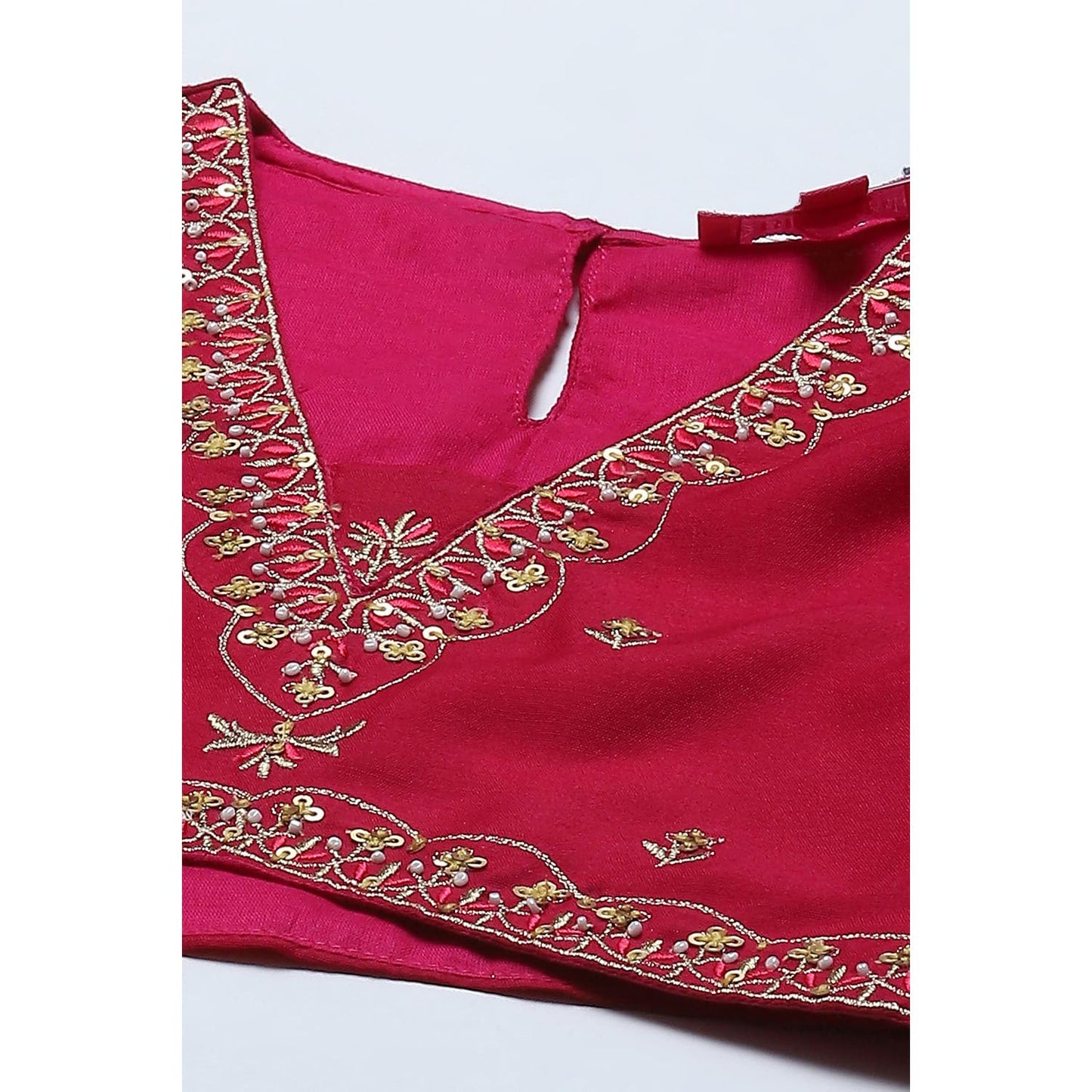 BIBA GIRL PRINTED SHORT_KURTA KID(KW5610_FUSCHIA PINK_13)