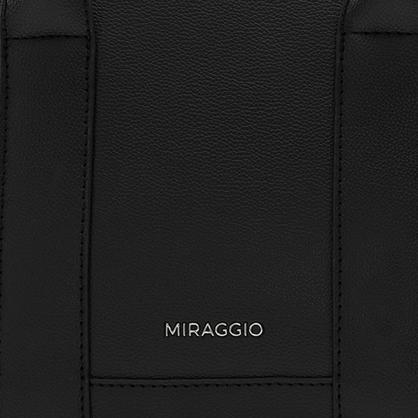 Miraggio Margo Black Dome-Shaped Handbag with Detachable Straps