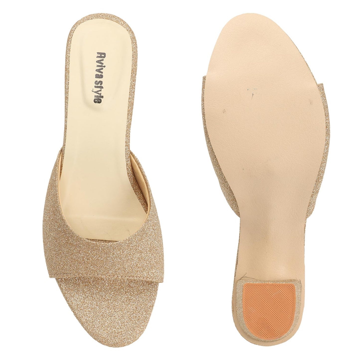 Women's Glitter Block Heel Sandals | Ideal for Weddings, Events & Everyday Fashion (UK Footwear Size System, Adult, Women, Numeric, Medium, 9)