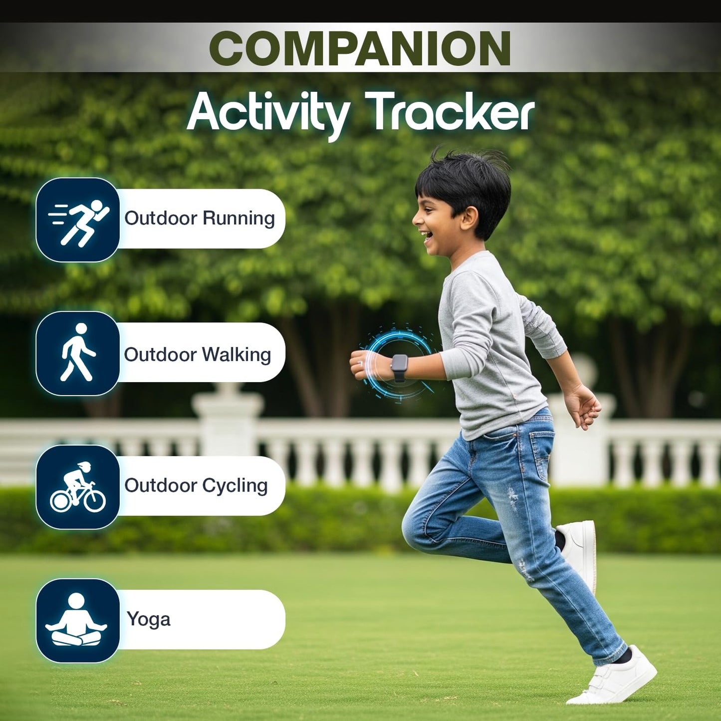 sekyo 'Neo Fit' 4G Kids Smartwatch with AI Learning Coach | Whatsapp, Video Call, GPS Tracker, Health & Activity Tracker, Habit Coach| Edu-Games, Step Count, Camera, Sim Card Parental App, Boys/Girls