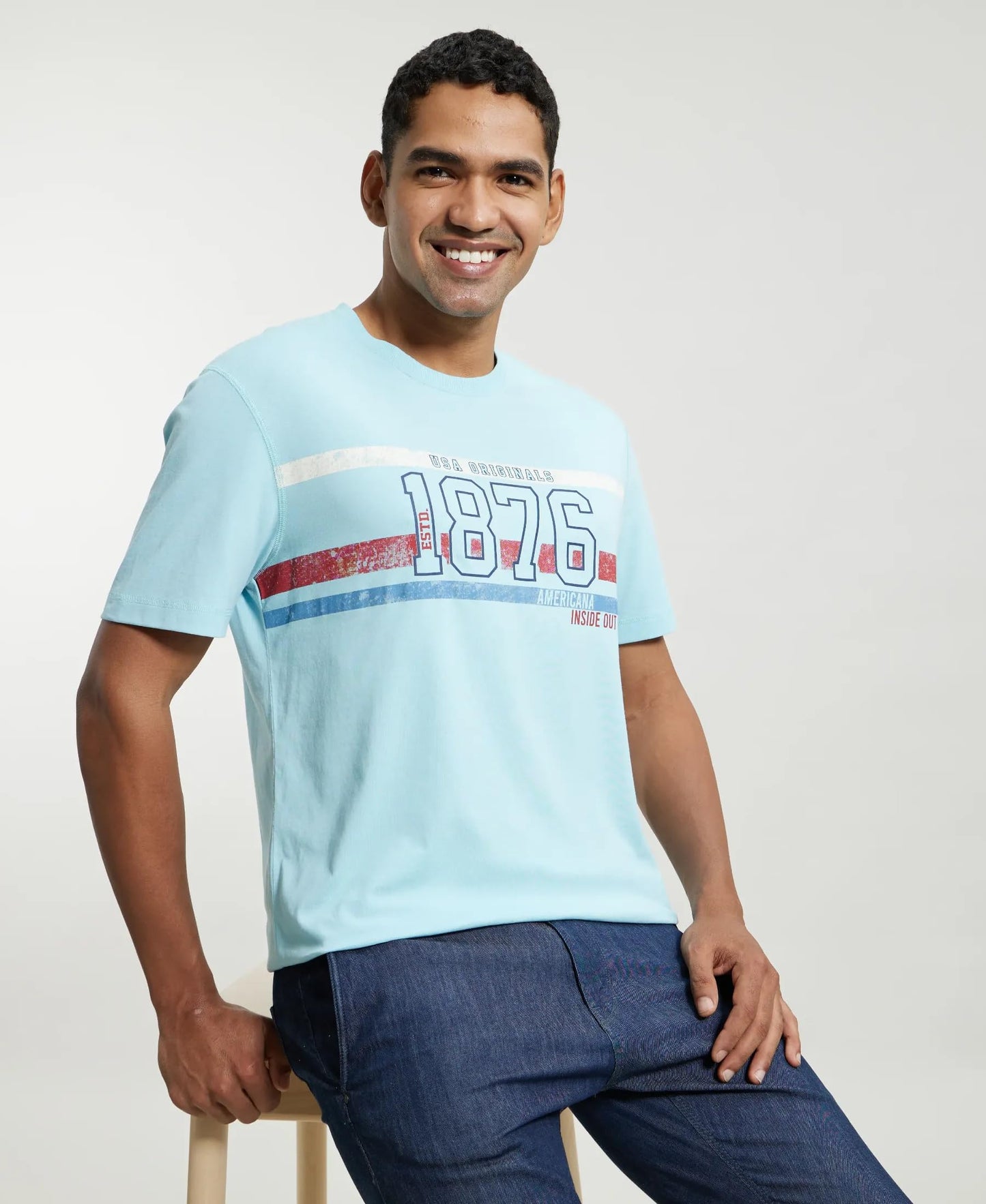 Jockey US81 Men's Super Combed Cotton Rich Graphic Printed Round Neck Half Sleeve T-Shirt (Prints May Vary)_Blue_L