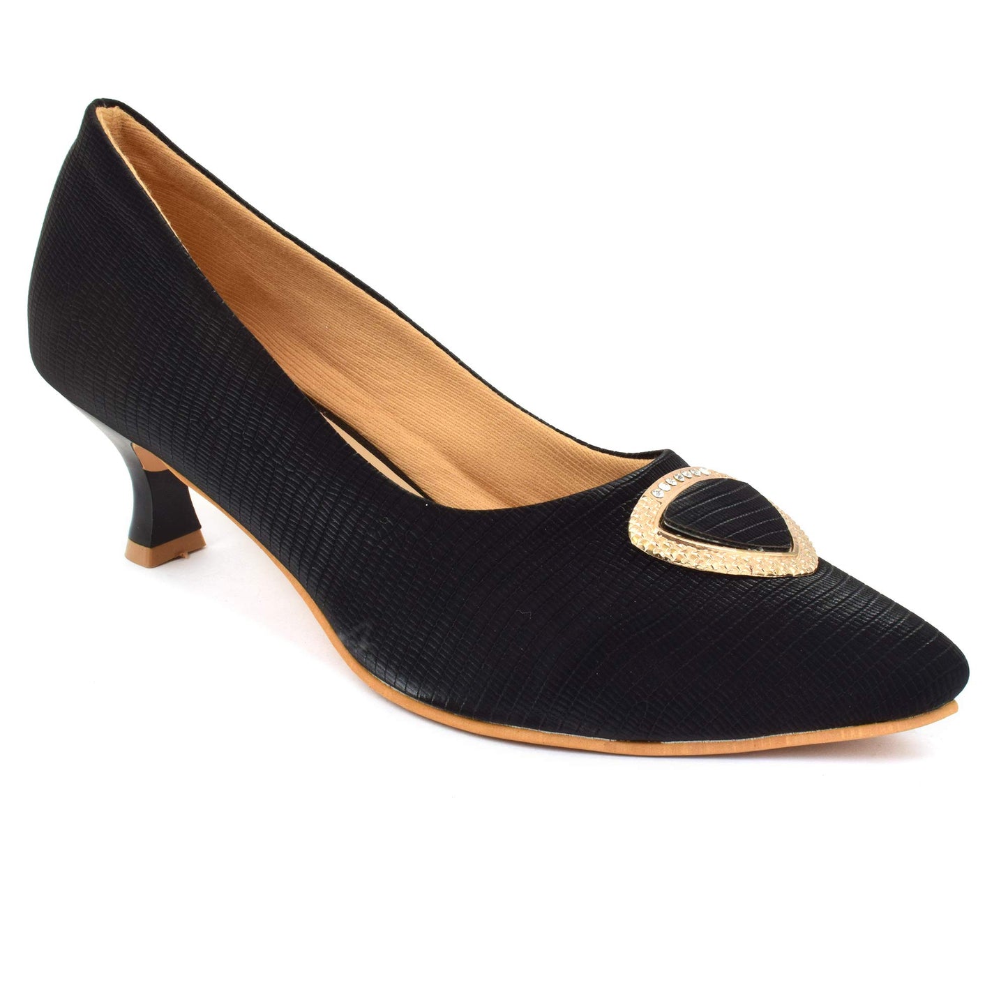 XE Looks Black Pencil Heel Fashion & Trendy Bellies for Women UK-8