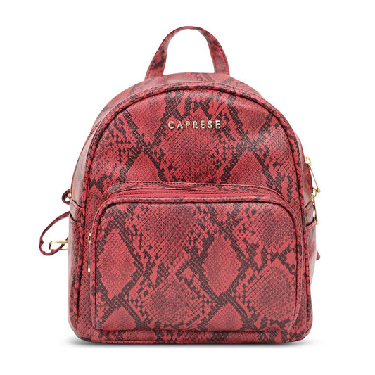 Caprese Draco Casual Backpack, Small | Fashion Backpack for Women with Adjustable Strap & Secure Zip Closure | Spacious, Versatile for Everyday Outings and Travel (Burgundy)