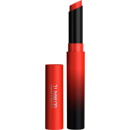 Maybelline Color Sensational Ultimatte Matte Lipstick, Non-Drying, Intense Color Pigment, More Scarlet, Scarlet Red, 1 Count
