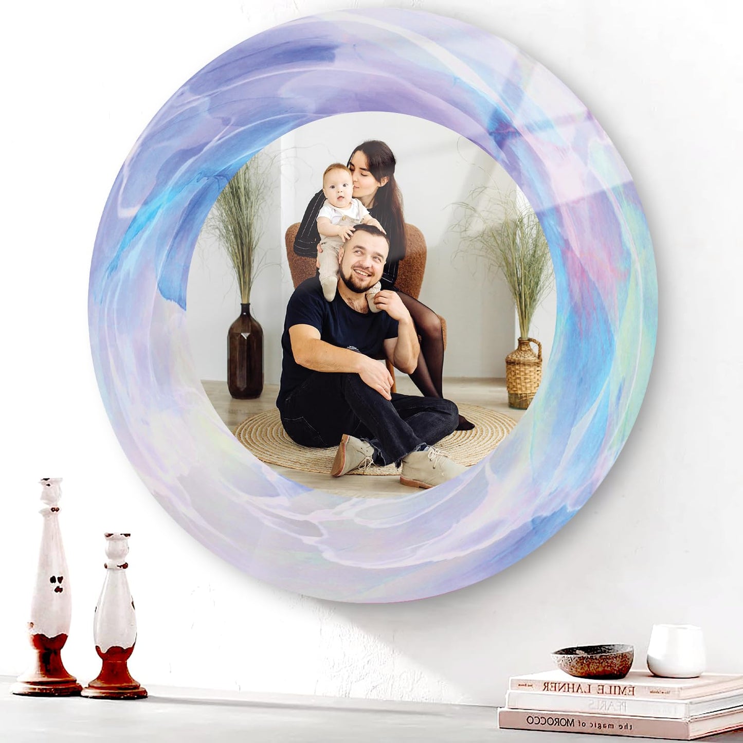 kaevion Customized/Personalized Acrylic Photo Frame| Wall Hanging scratches proof Frame| Memorable Gift for Mother Father Family girls| Home Décor Product on Amazon 10x10 Inch (Thickness 3 MM)