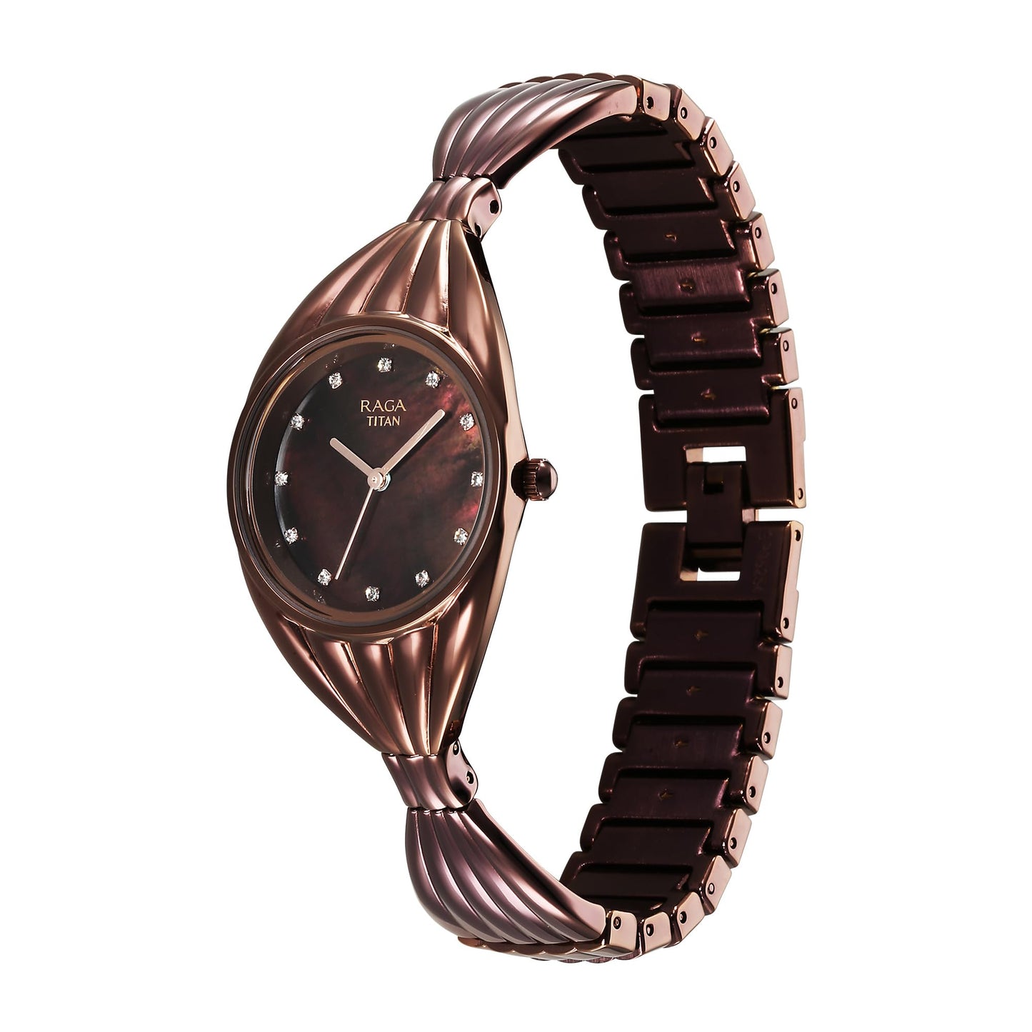 Titan Raga Memoirs Women's Watch – Mother of Pearl Dial | Quartz Analog | Rose Gold Metal Strap | Elegant Ladies Watch | Designer Timepiece for Party, Festive & Office Wear - 95253WM01F