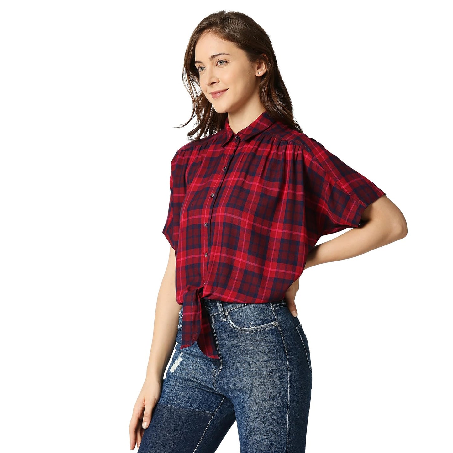 Pepe Jeans Women's Regular Fit Checked Shirts
