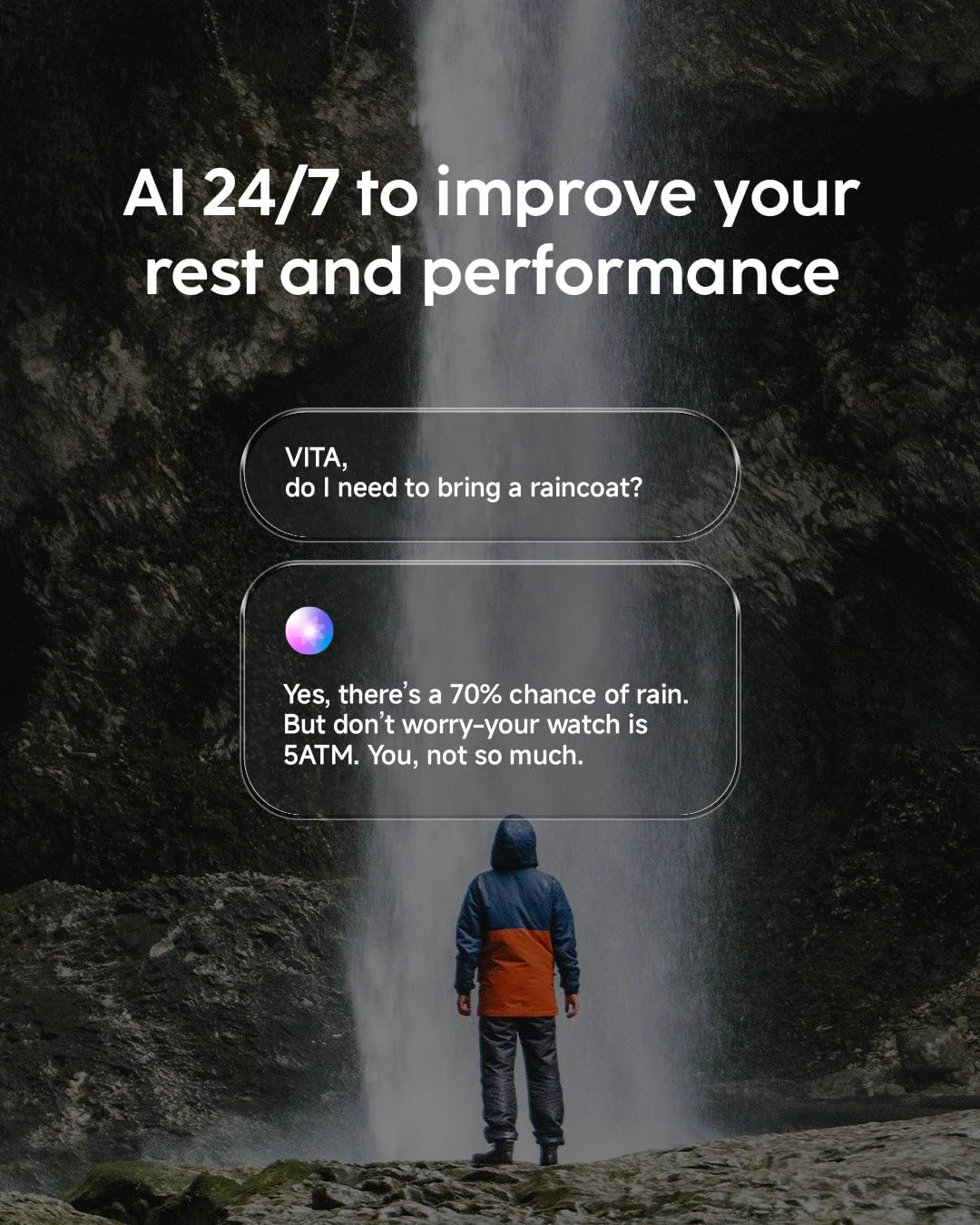 Cubitt Viva Pro 2 Smartwatch, 1.85” AMOLED HD, Built-in GPS, Offline Maps, Barometer, Compass, VITA AI, AI Coach, Readiness & Sleep Scores, 100+ Sports Modes, 5ATM, 10-Day Battery — Obsidian Black