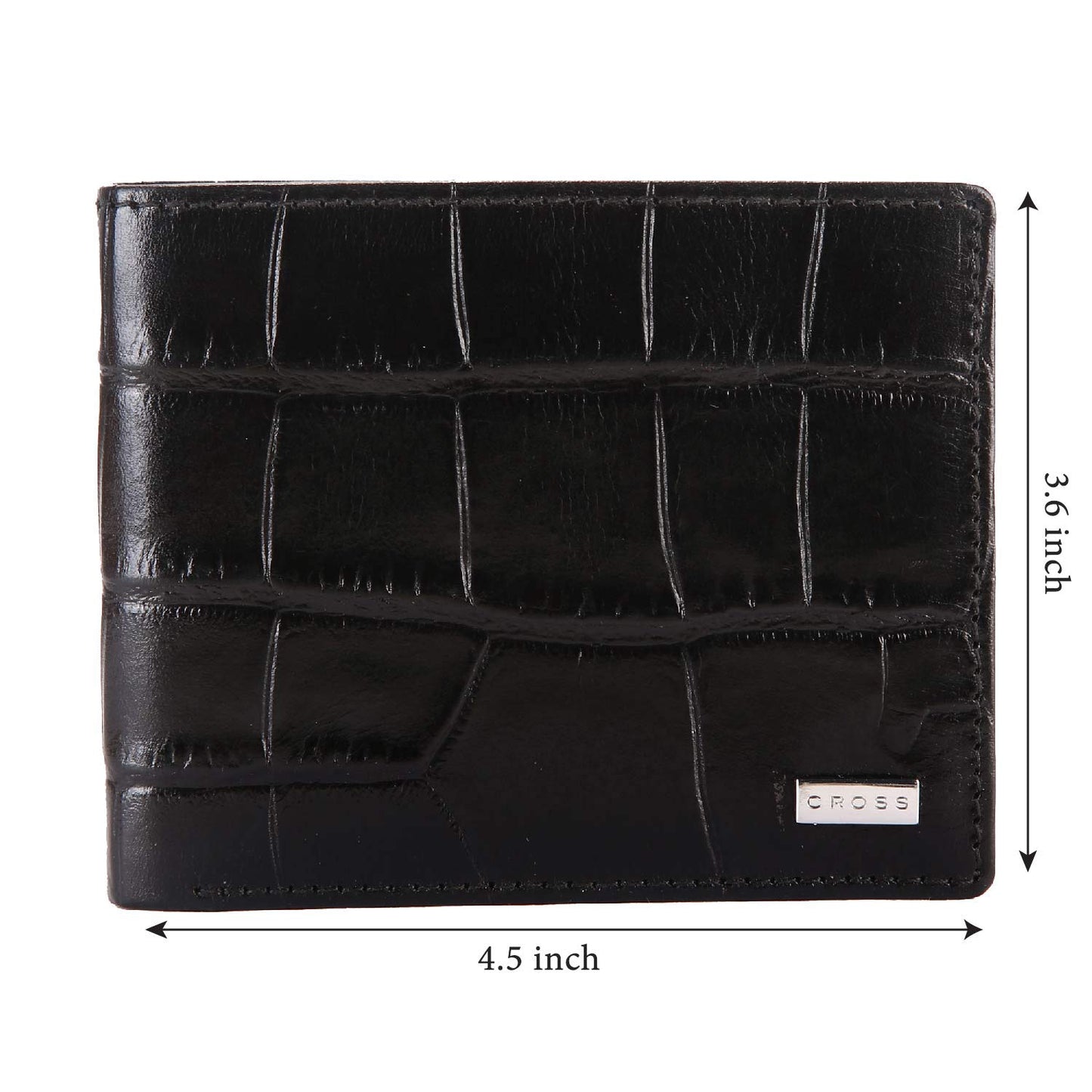 Cross Black Men's Wallet Stylish Genuine Leather Wallets for Men Latest Gents Purse with Card Holder Compartment(AC268799_3-1)