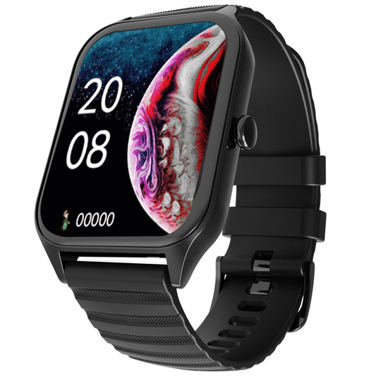 HAMMER Stroke 1.96" Calling Smart Watch with Strong Metallic Body, in Built Games, 100+ Sports Modes, Customized Watchfaces (Black)