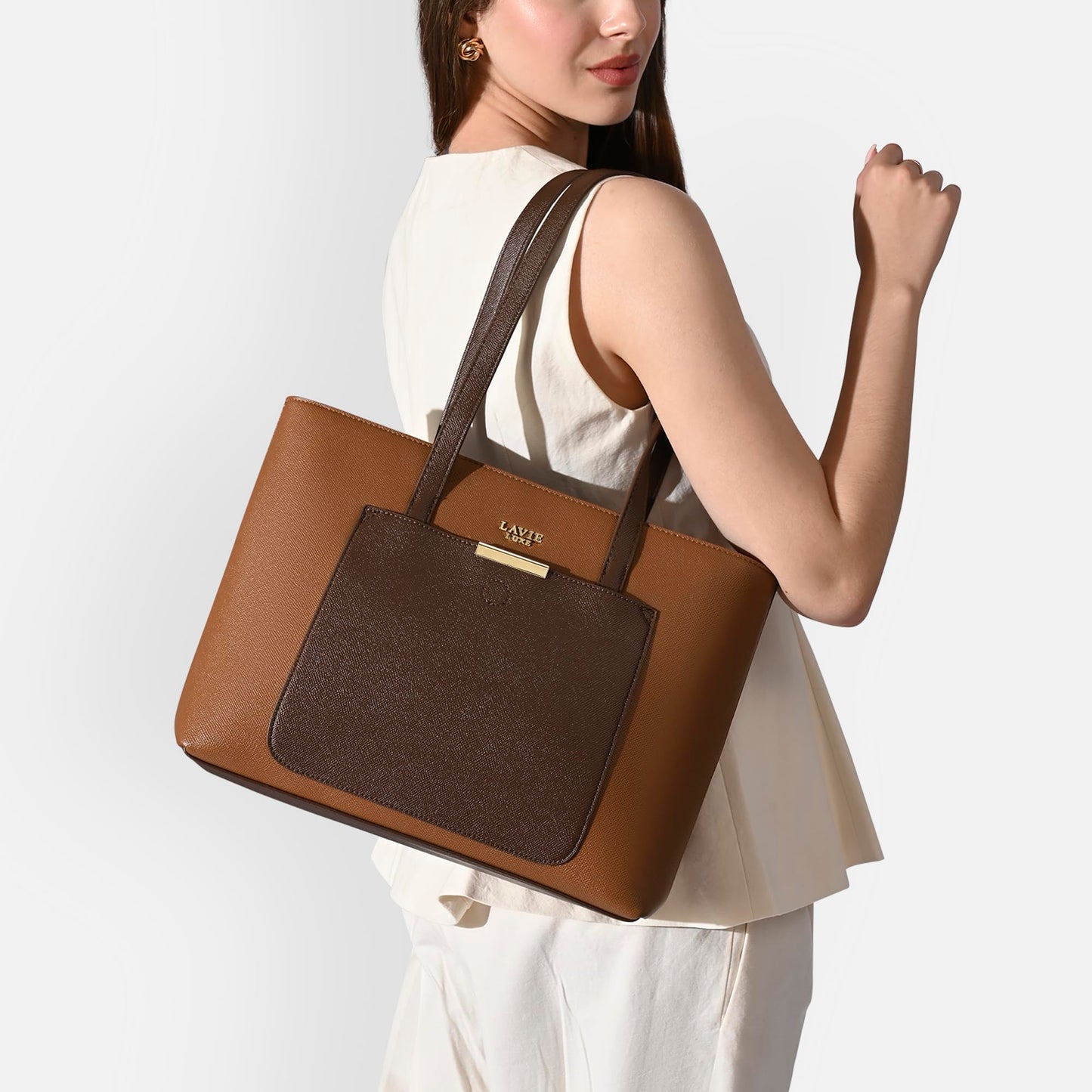 Lavie Luxe Women's Bliss25 Large Tote Bag | Tote Bag for Work | Ladies purse | Stylish Shoulder Bag | Gift for Women