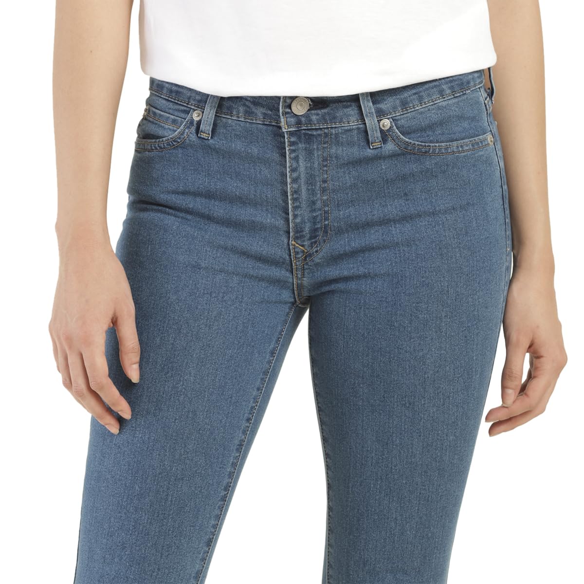 Levi's Women's 711 Skinny Fit Mid-Rise Jeans Blue