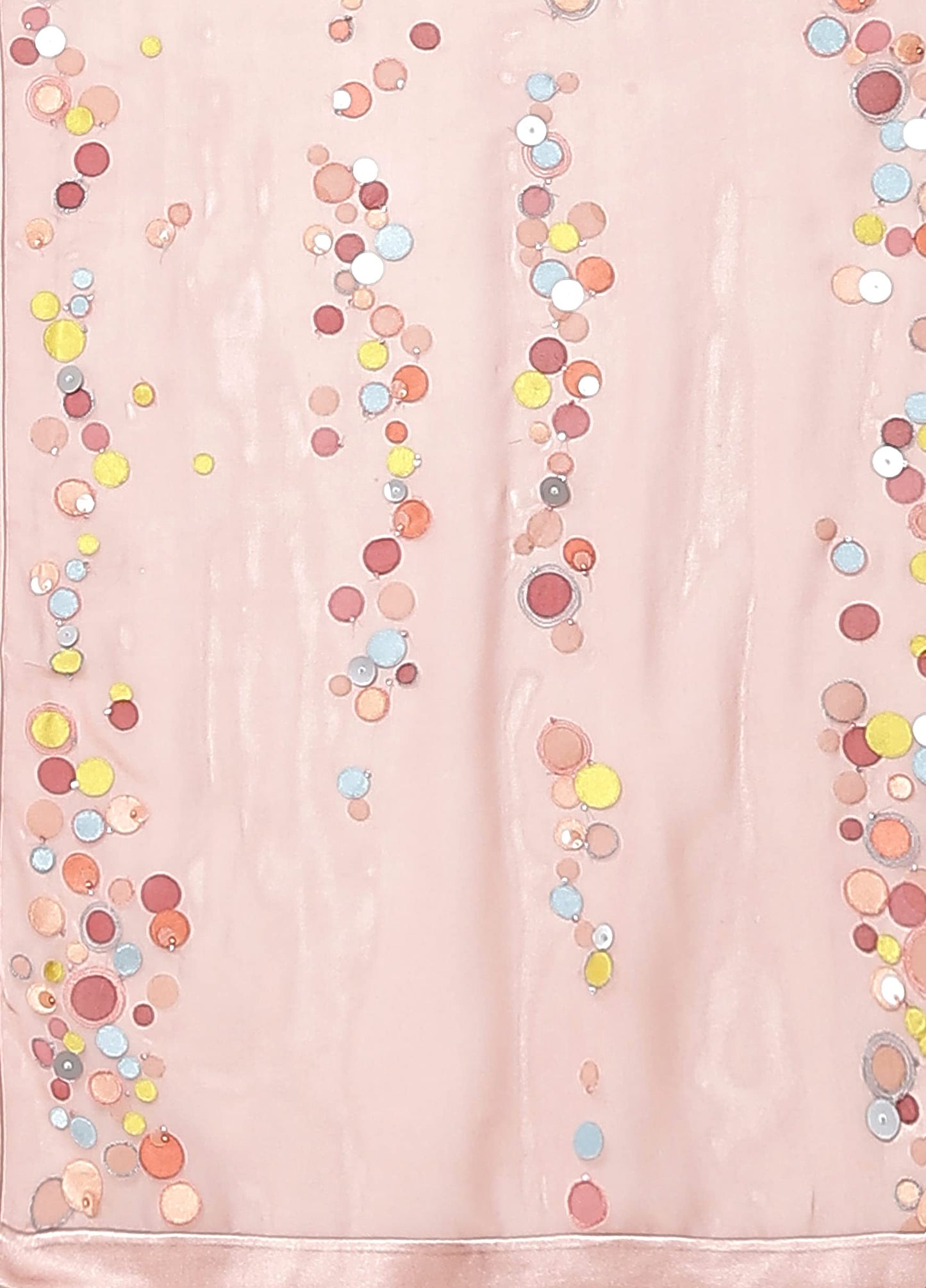 SATYAPAUL Women's Jamdani Silk Georgette Saree With Blouse Piece (8907544995477_Peach)