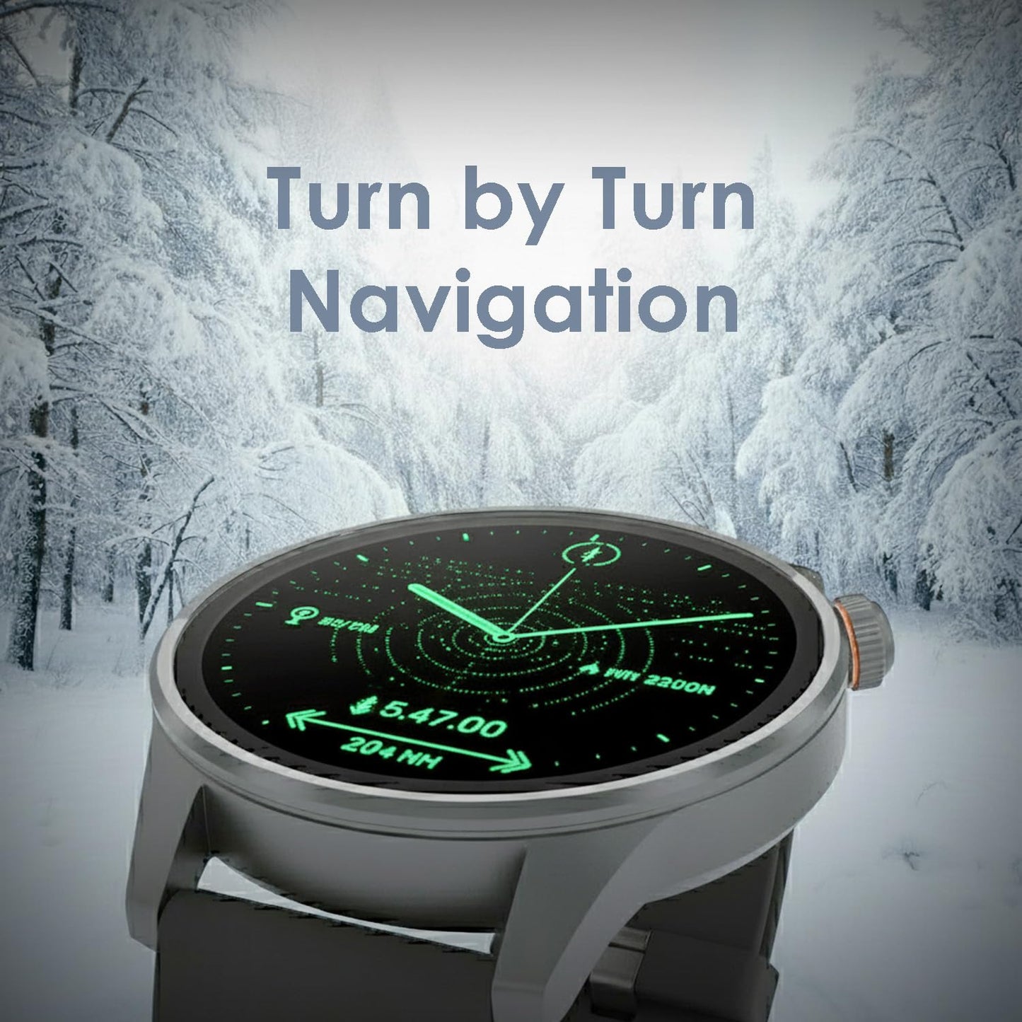 InEar INWATCH Ultra Smartwatch 2.1" HD Display, Bluetooth Calling, Fitness Watch with Heart Rate Monitor, Sleep Tracker, IPX4 Waterproof, Black Strap, Smartwatch for Android iOS Men Women